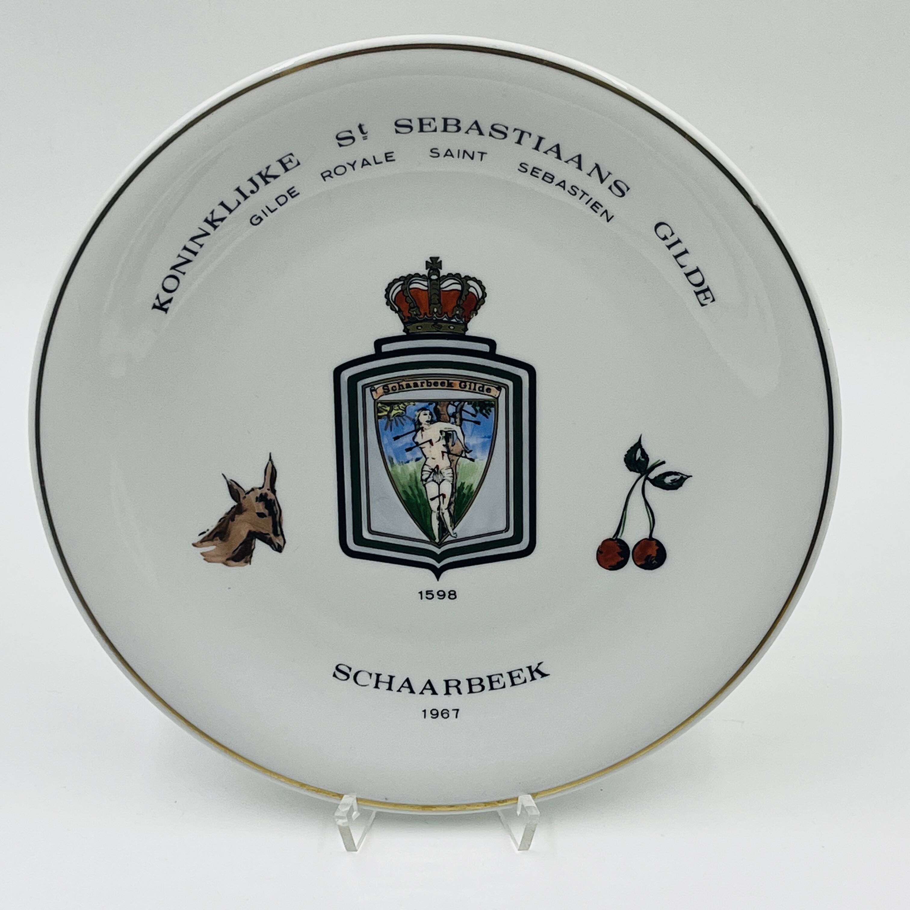Royal Porcelain Plate Gilde Saint-Sébastien 1967