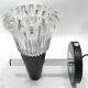 Pair of torch wall light or black and Chrome 60-70s cones