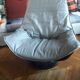 Vintage Swedish leather armchair by Nelo