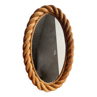 Vintage oval rope mirror
