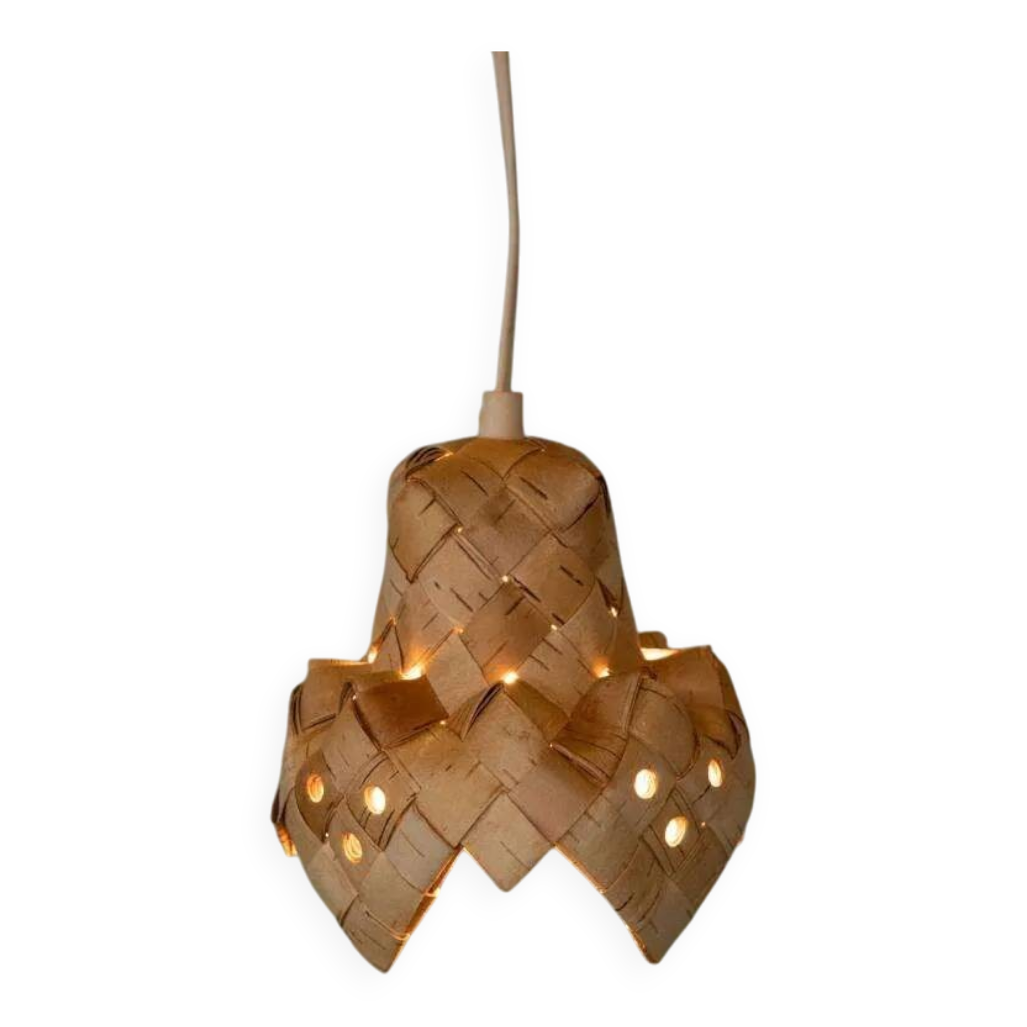 Vintage Scandinavian pendant from the 1960s, Japandi pendant.