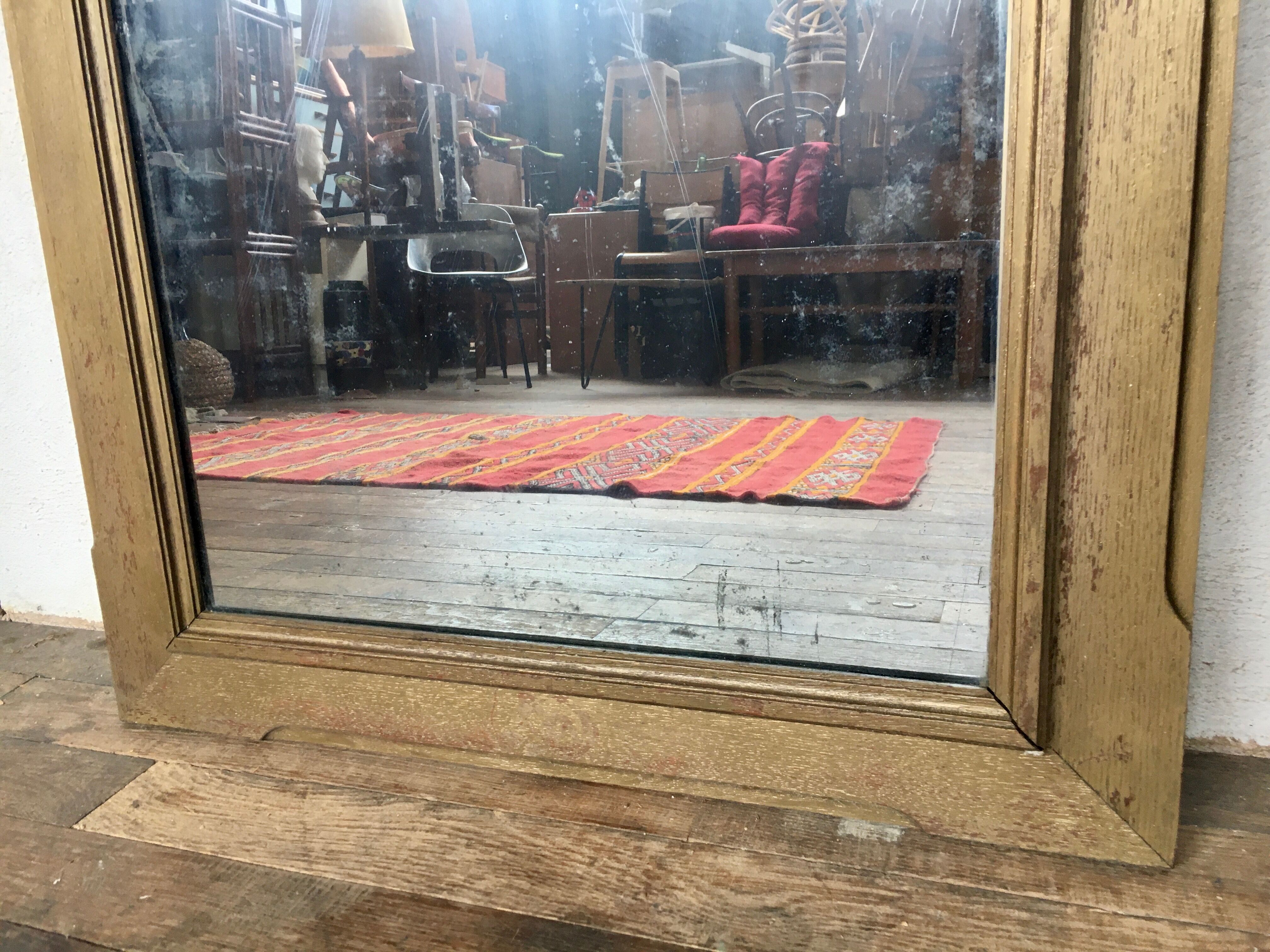 Vintage 1960 gilded wooden mirror