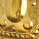 Single mid-century Swedish brass sconce for two candles