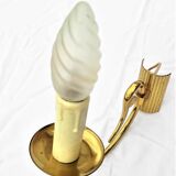 Vintage golden color sconce with twisted bulb candle