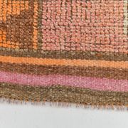 Brown & Orange Turkish Runner Rug, 92x328Cm