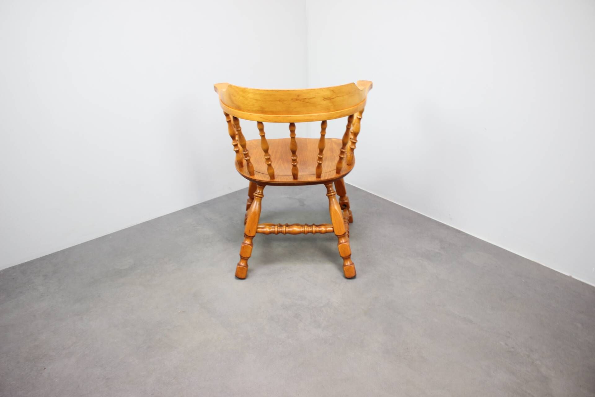Vintage Windsor armchair with spindle back, Central Europe, circa 1970–1980.