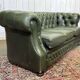 1970s leather Chesterfield three-seater sofa