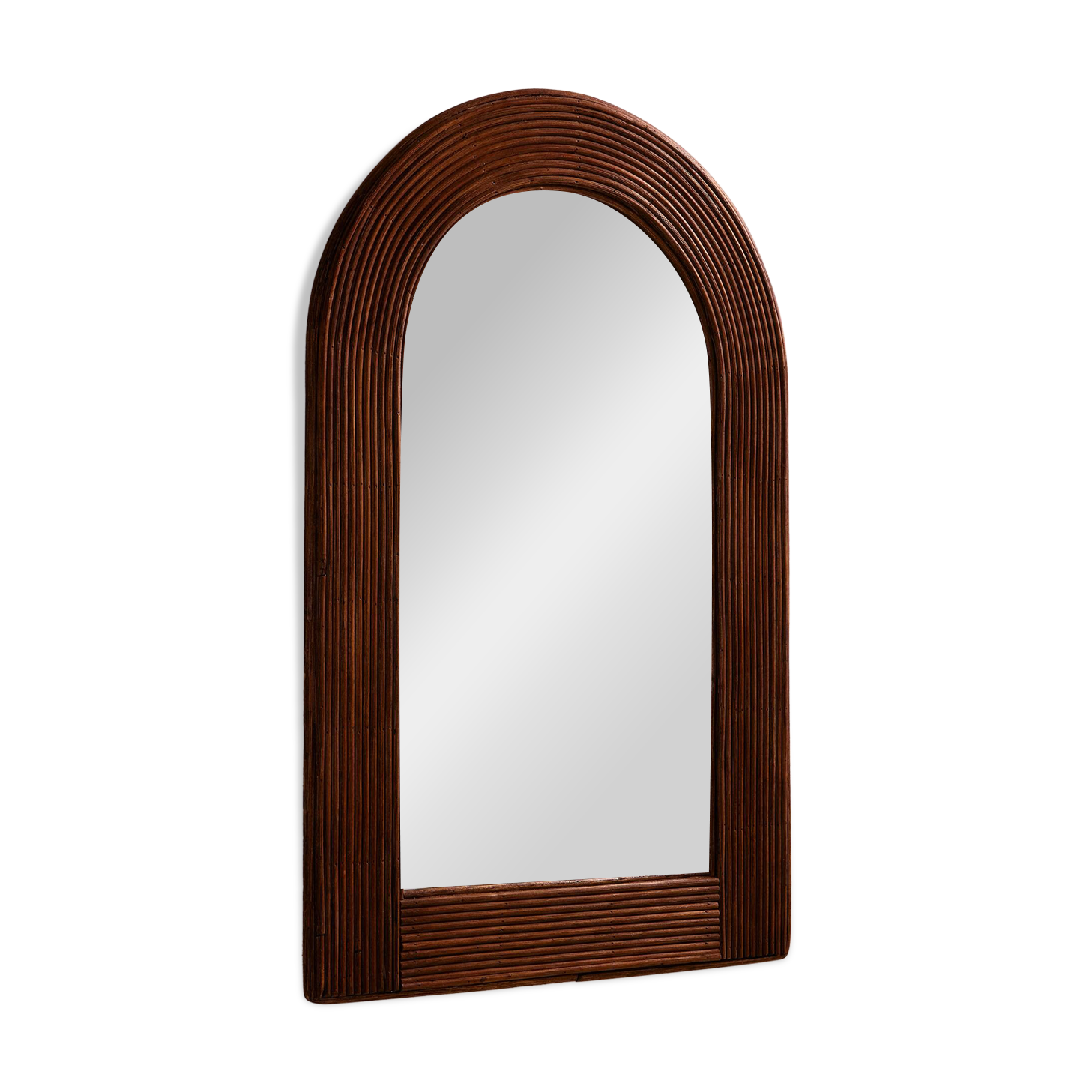 Miroir encadré de canne