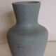 Small blue-grey glazed stoneware vase signed CB, studio work, year