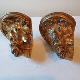 Pair of Gilded Resin Wall Mounted Stools
