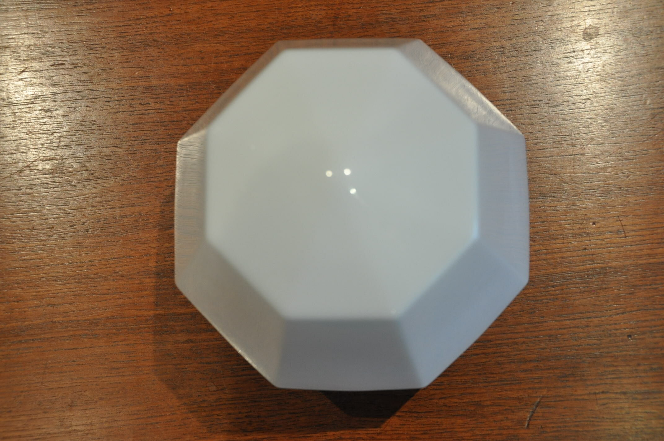 Vintage opaline and porcelain ceiling lamp
