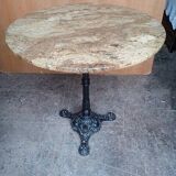 Table bistrot plateau marbre vintage