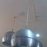 Set of 3 space age pendant lights, 1970s