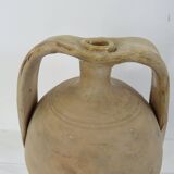 Jar, amphora, vase, in terracotta with handles, southern France, 1950