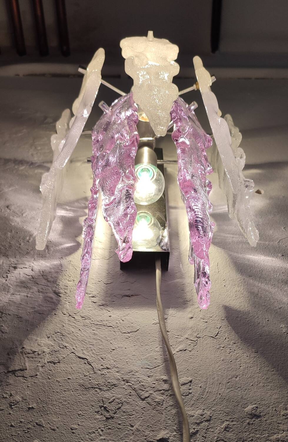 Applique de cristal. Italie, années 1970.