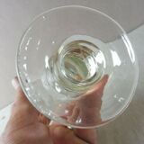 Old wormwood glass in molded glass, in thick glass