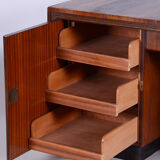 Restored art deco writing desk, Germany, 1930s, revived polish