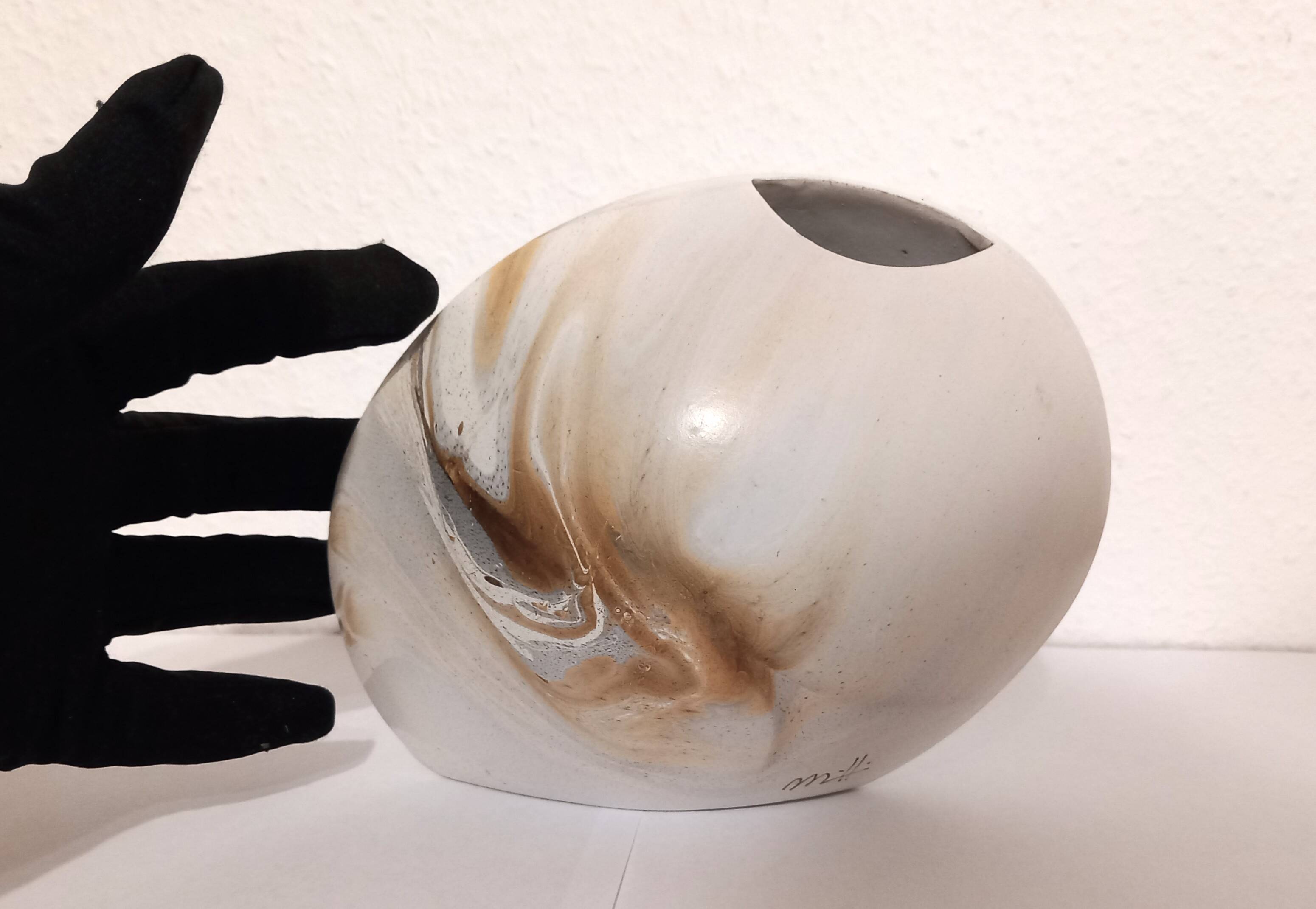 Signed ceramic lens vase