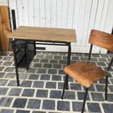 School desk and chair