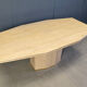 Vintage solid travertine dining table