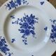 Assiette décor floral bleu KG Luneville
