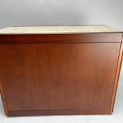 Italian Dry Bar attributed to Angelo Mangiarotti for Molteni in Wood and Marble, 1960s
