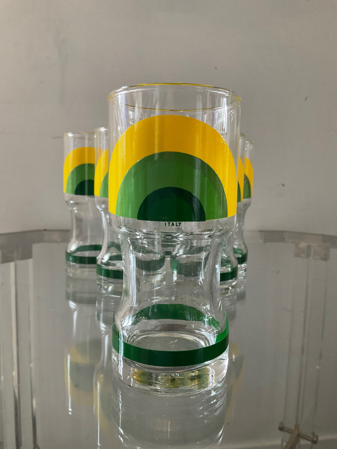 Série de 6 verres vintage Italy