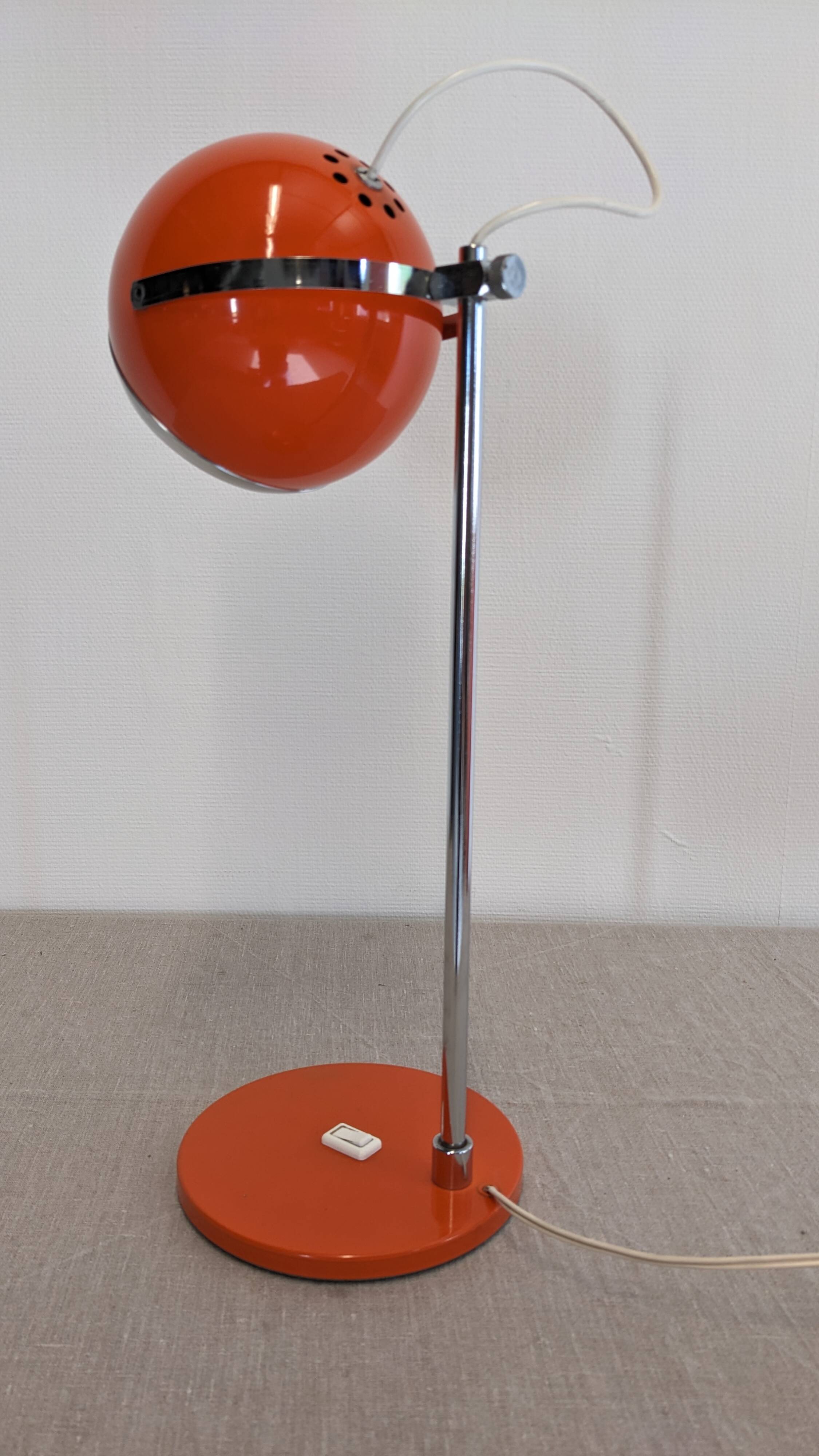 Space Age "Eye Ball" Lamp, 60s-70s