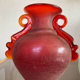 Pair of vintage glass paste ear vases