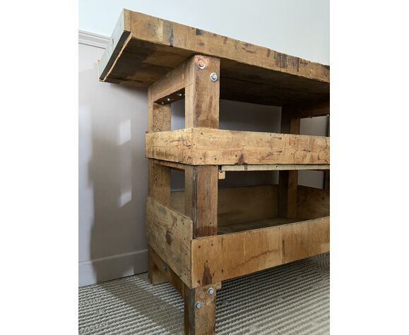 Vintage carpenter's wooden workshop set