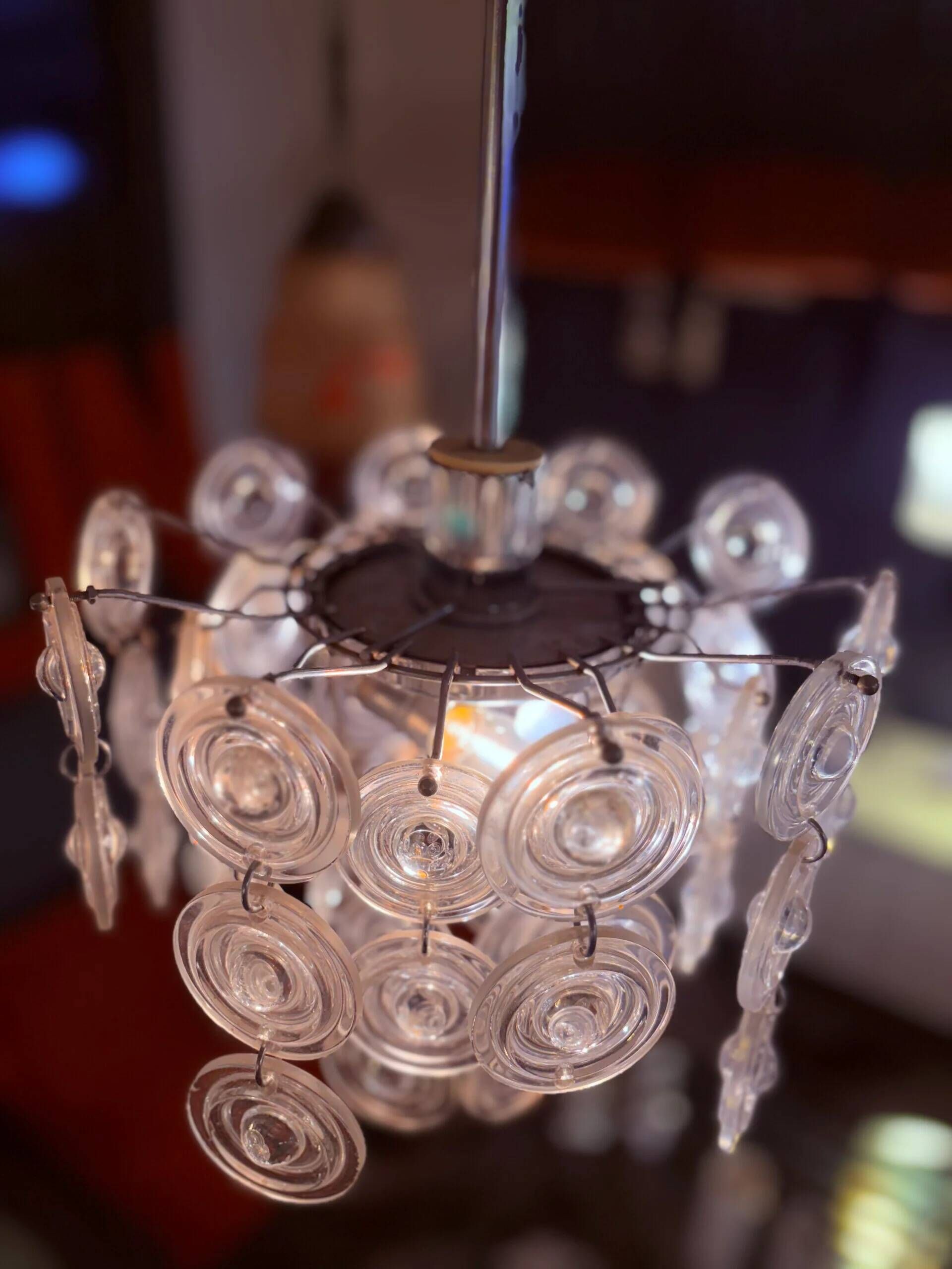Sciolari chandelier with Murano glass lenses, 1960s/1970s
