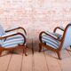 Biedermeier Armchairs in Oak, Spruce and Walnut, Austria, 1830s, Set of 2