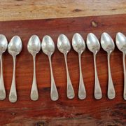 Christofle, Paris - Set of 11 table spoons - Fidélio model