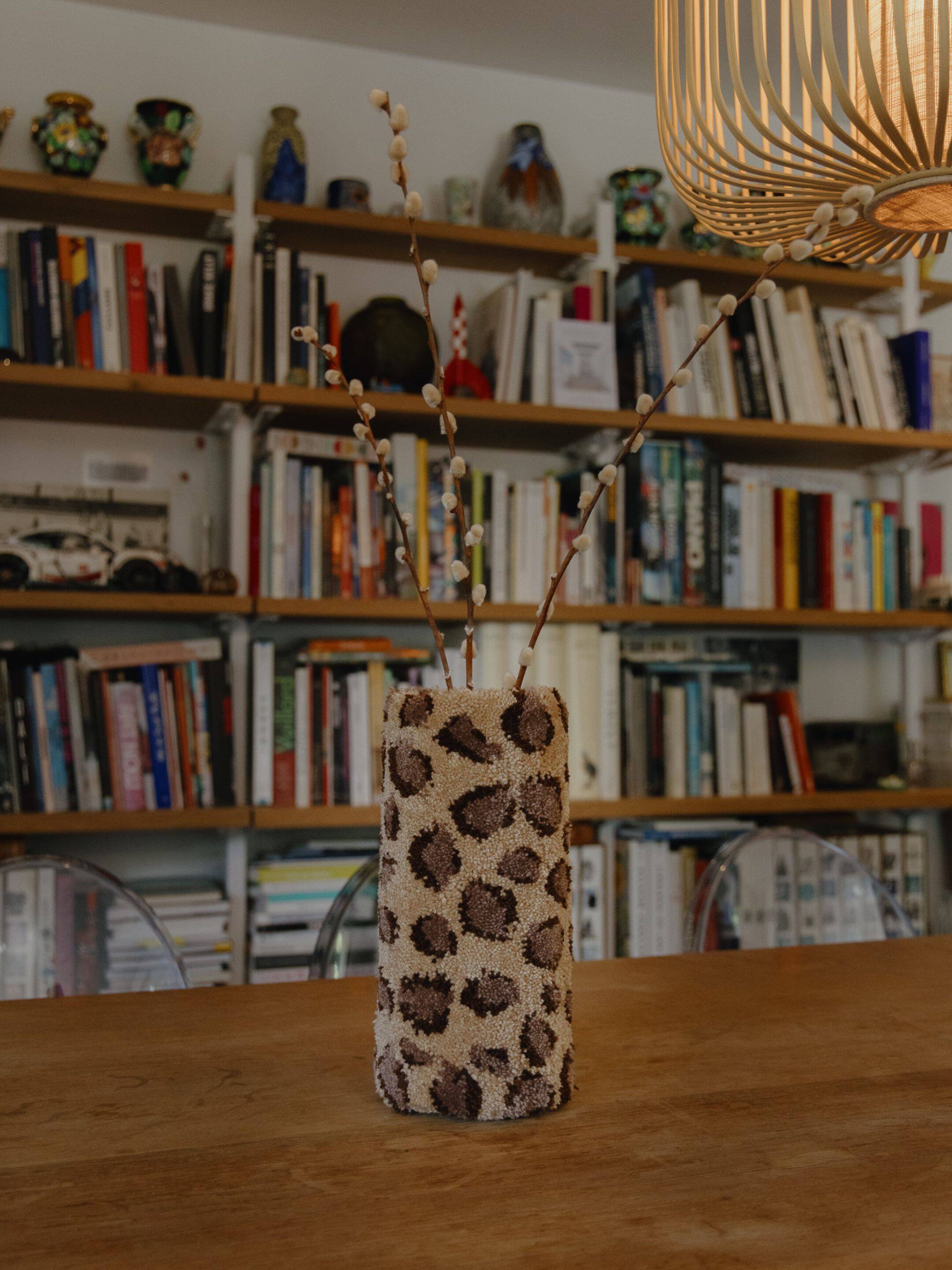 Large Leopard Vase