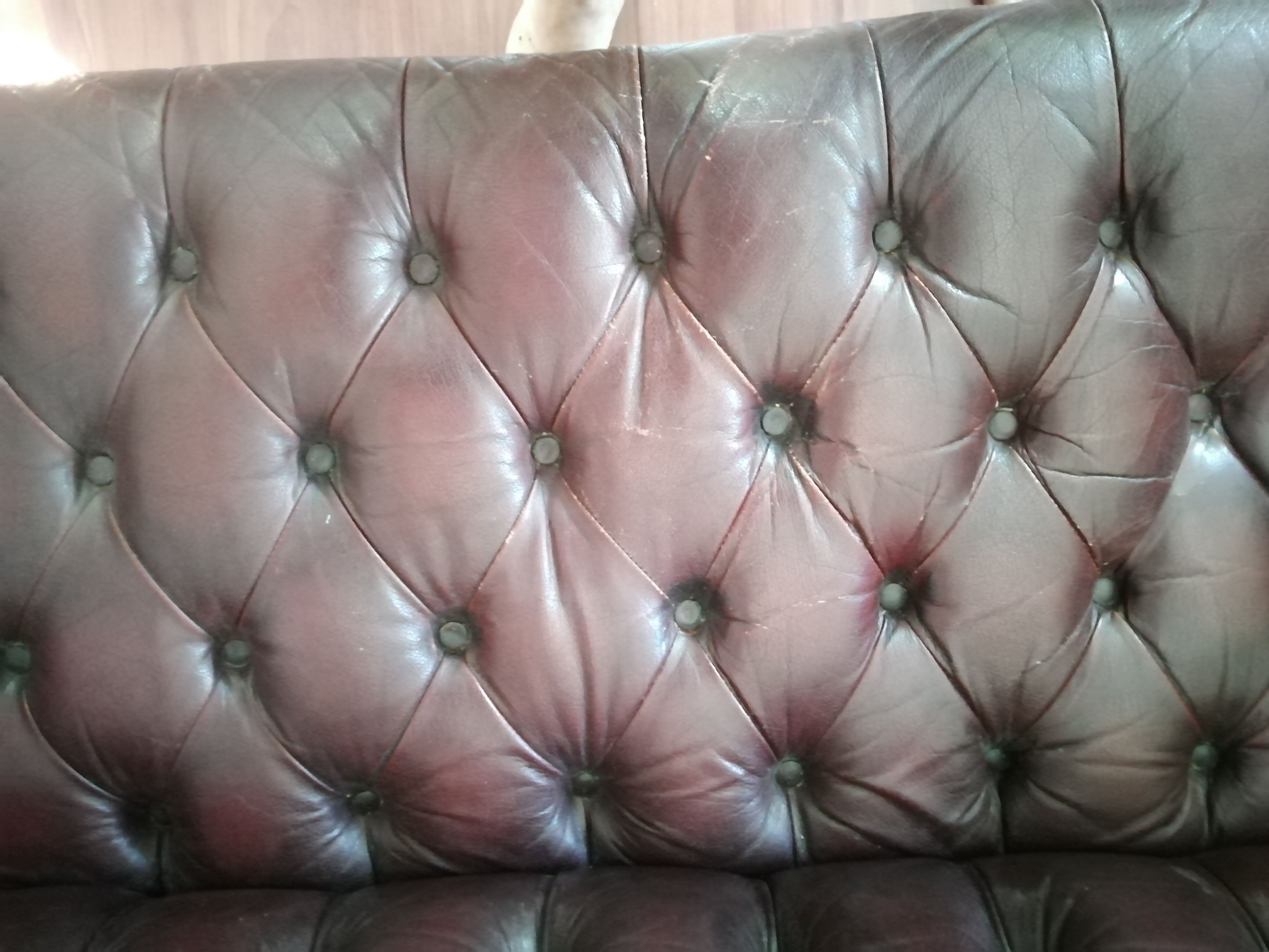 Sofa Chesterfield Vintage 60's-80's red burgundy