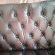 Canapé chesterfield vintage 60's-80's rouge bordeaux