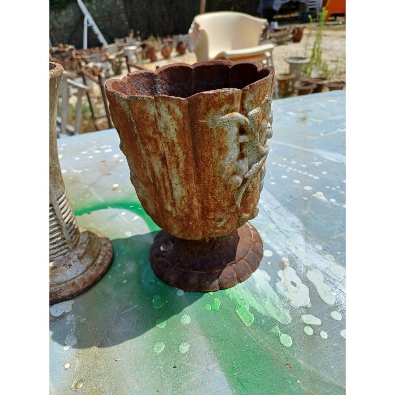 6 cast iron vases 1900: Charleville - Mézières