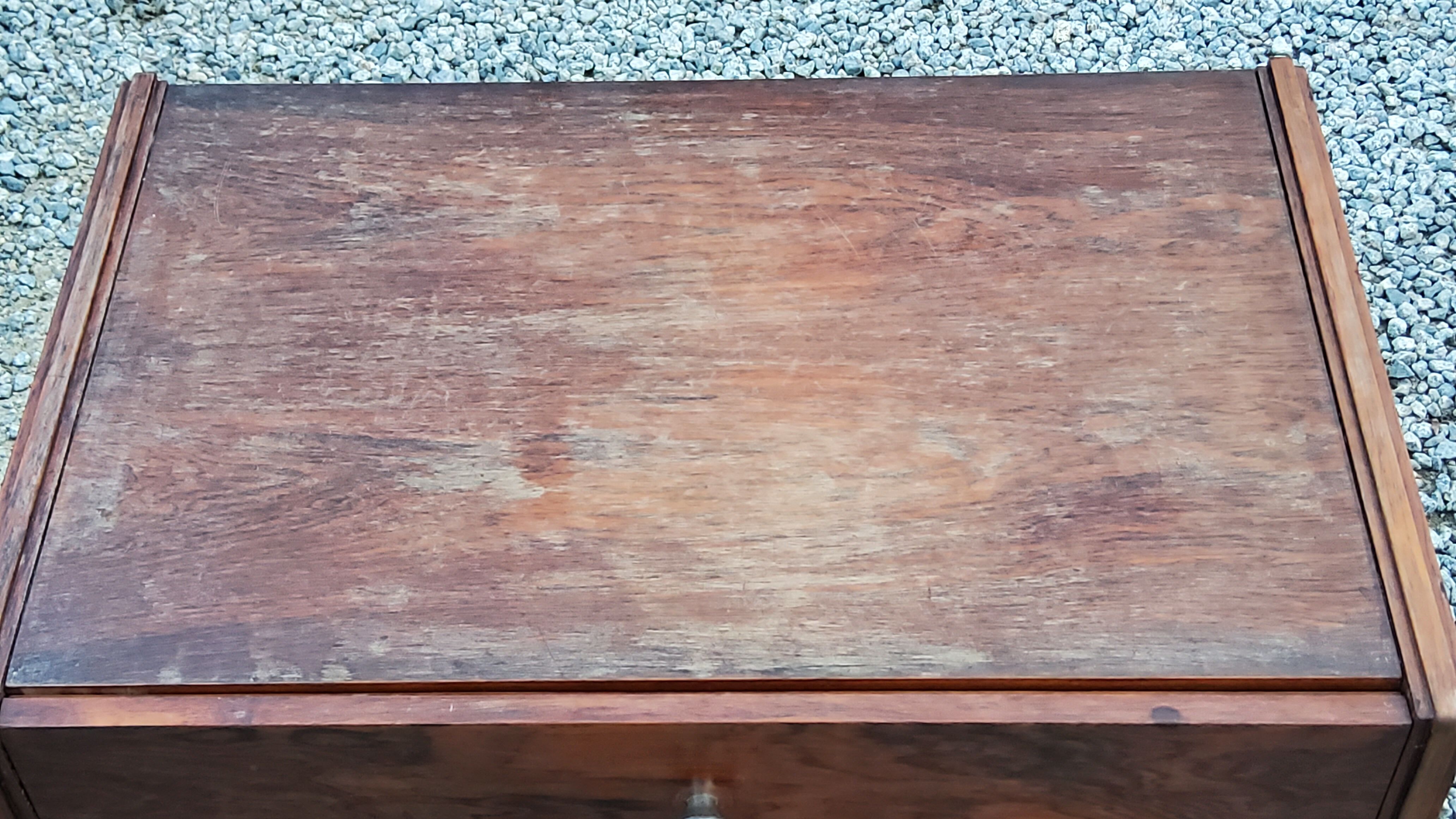 Pair of modernist art deco rosewood bedside tables from the 30s
