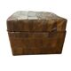 Patchwork leather storage pouffe from Sede.