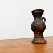 German brutalist carafe vase from the mid-century in the style of Gerhard Liebenthron, 1960s.