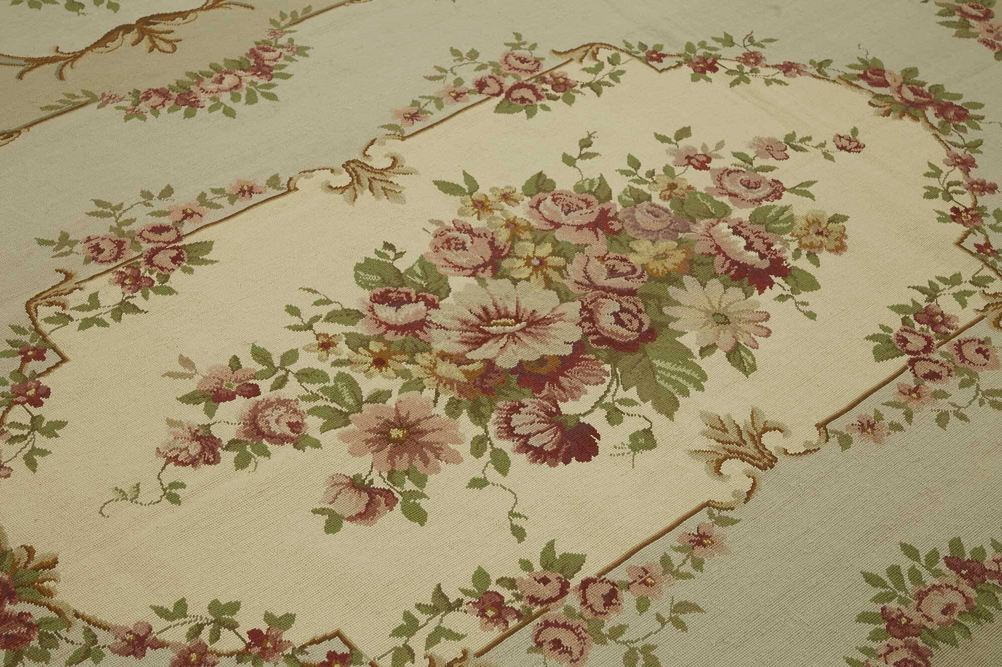 Handmade Vintage Flatweave Needlepoint Kilim 243 cm x 302 cm