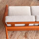 Canapé Arne Vodder modèle FD164 en teck, tissu bouclé, Danemark années 1960