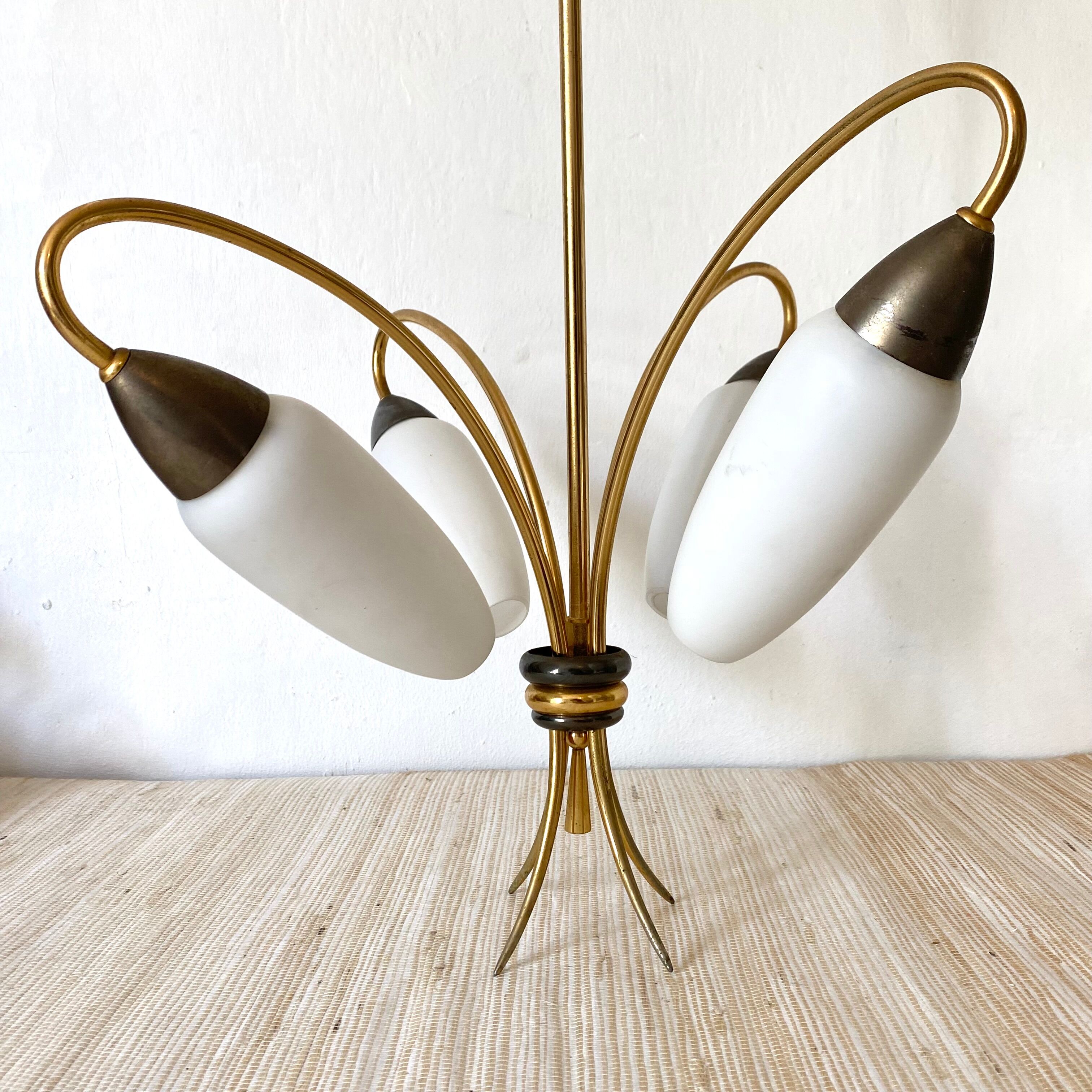 4-light chandelier from the 50s/60s