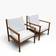 Set of 2 Italian armchairs