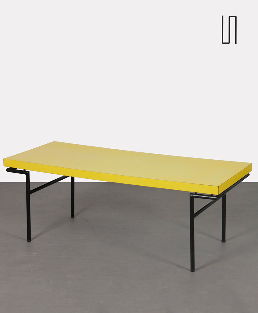 Vintage metal and formica coffee table from the 1960s