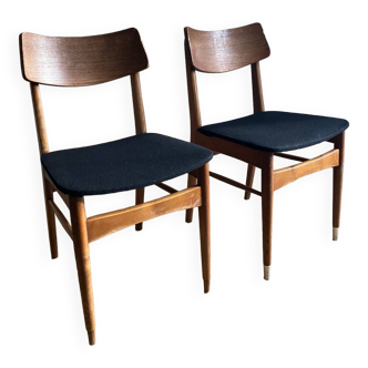 Paire de chaises scandinave