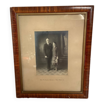 Old photograph of a married couple.