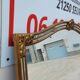 Antique 1960s gold-plated glass mirror