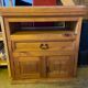 TV cabinet in raw wood to be relooked