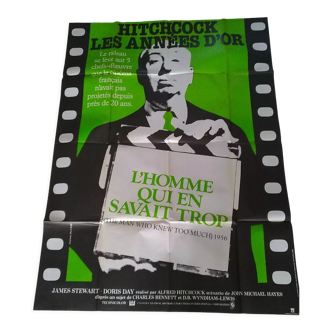 Une affiche originale française Alfred Hitchcock l'homme qui en savait trop